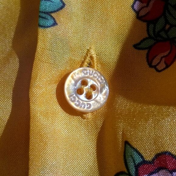 NWT Gucci "Rosebud" 100% Silk Girls Dress Size 3-6 Months - Picture 9 of 11